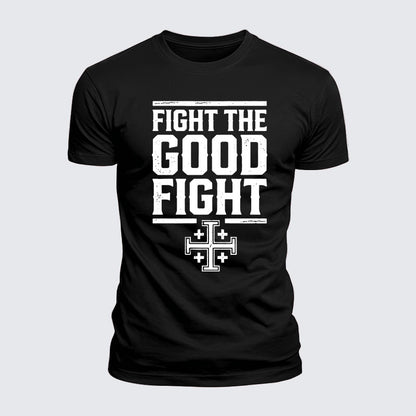Luxe Mercerized Cotton Tee -  Fight the Good Fight