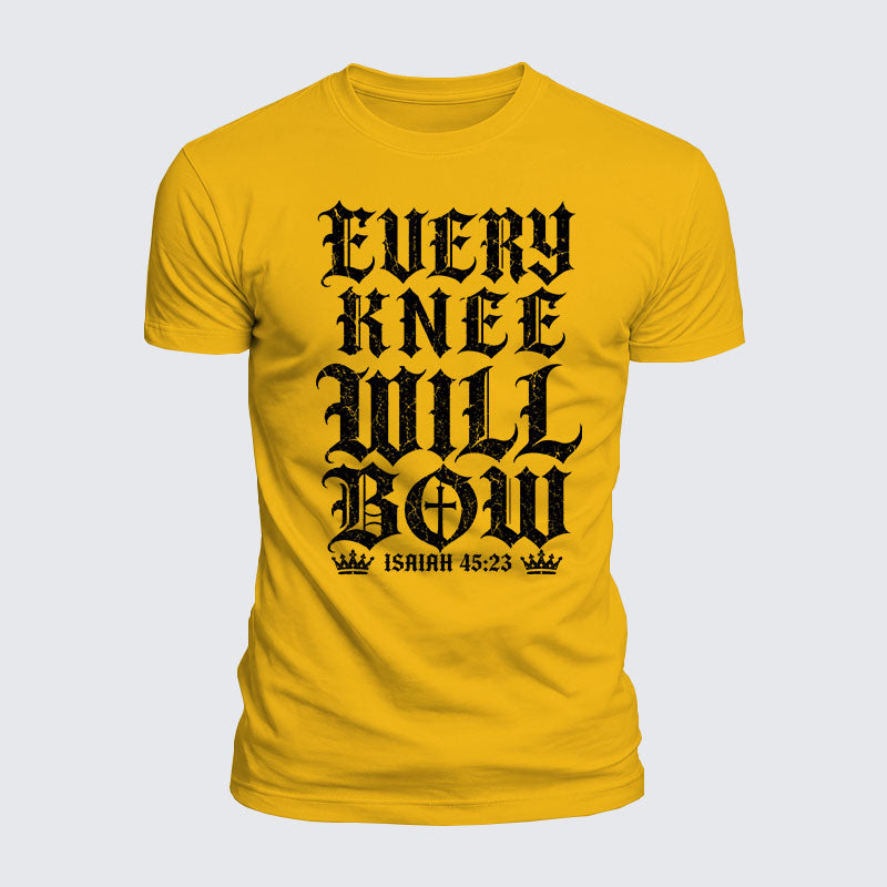 Luxe Mercerized Cotton Tee -  Every Knee Will Bow