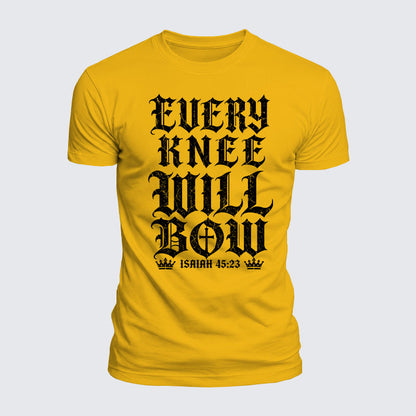 Luxe Mercerized Cotton Tee -  Every Knee Will Bow
