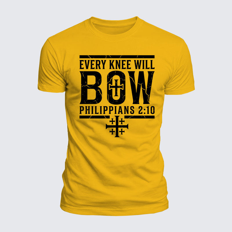 Luxe Mercerized Cotton Tee -  Every Knee Will Bow