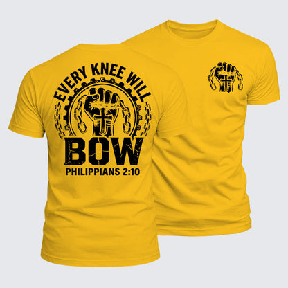 Luxe Mercerized Cotton Tee -  Every Knee Will Bow