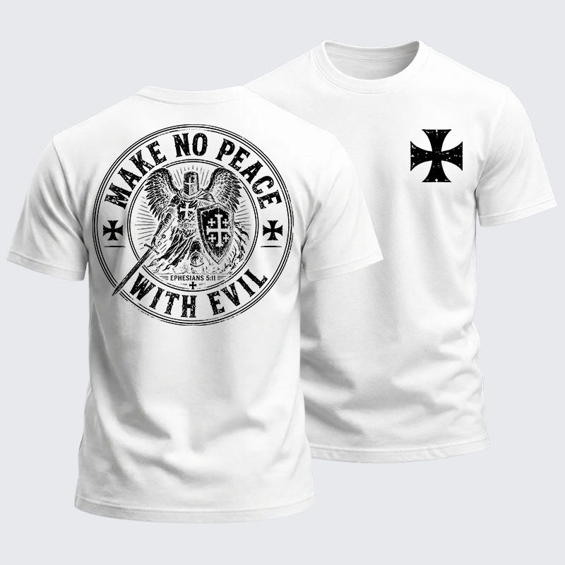 Heavyweight Cotton Tee - Make No Peace With Evil