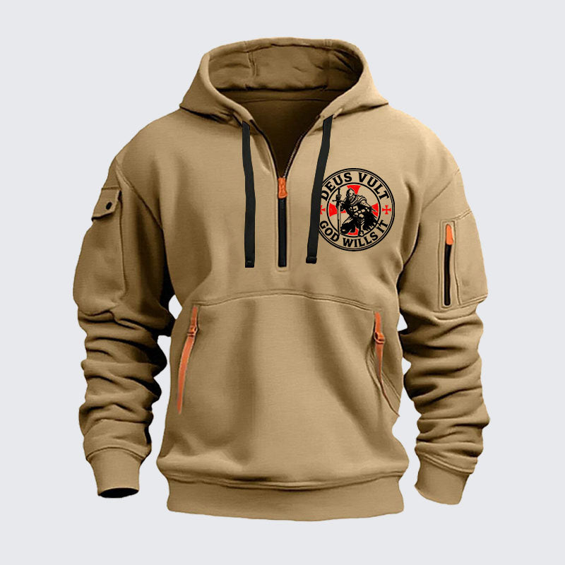 Zipper Hoodies - Knights Templar Deus Vult