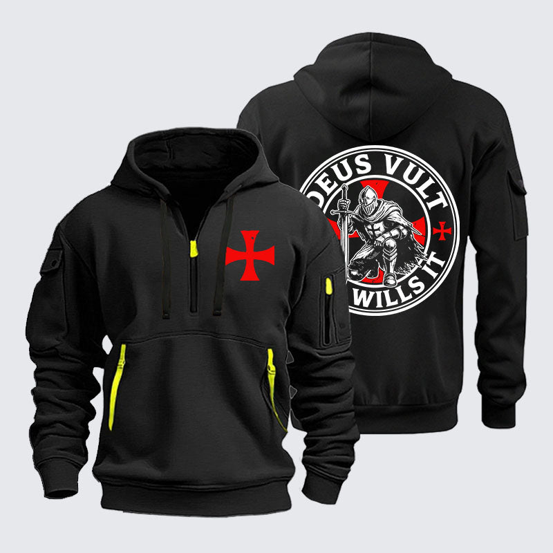 Zipper Hoodies - Knights Templar Deus Vult