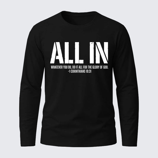 All In 1 Corinthians 10:31 Cotton Long Sleeve T-Shirt