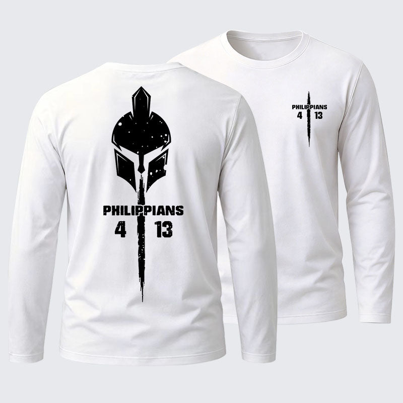 Philippians 4:13 Cotton Long Sleeve T-Shirt