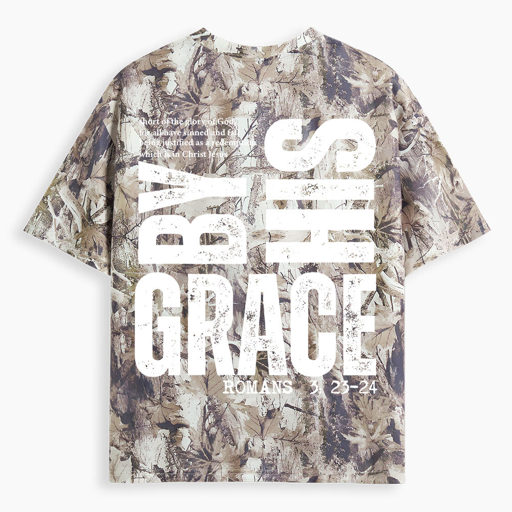 By His Grace Christian Camo T-Shirt