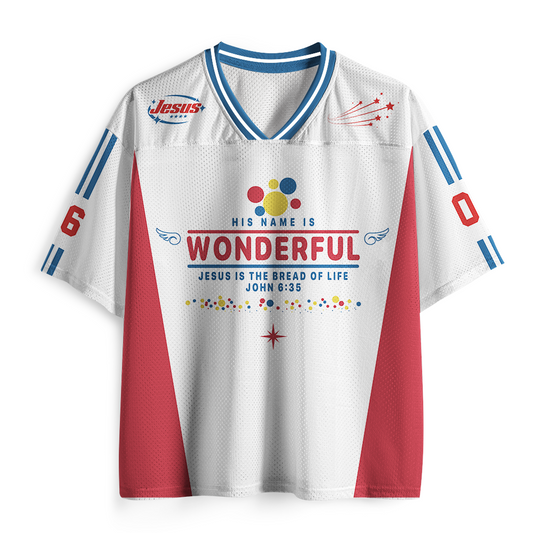 His Name Is Wonderful Christian Mesh Jersey