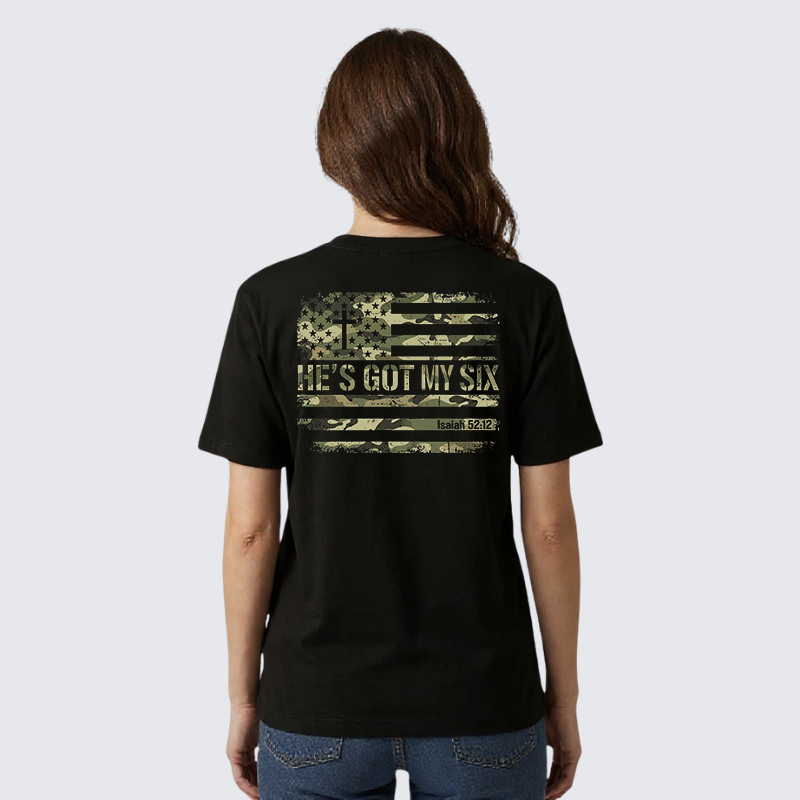 Luxe Mercerized Cotton Tee - He's Got My Six
