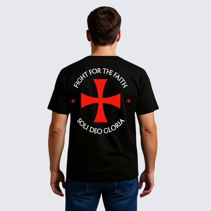 Luxe Mercerized Cotton Tee - Fight for the Faith ¨C Templar Cross Crusader Knight