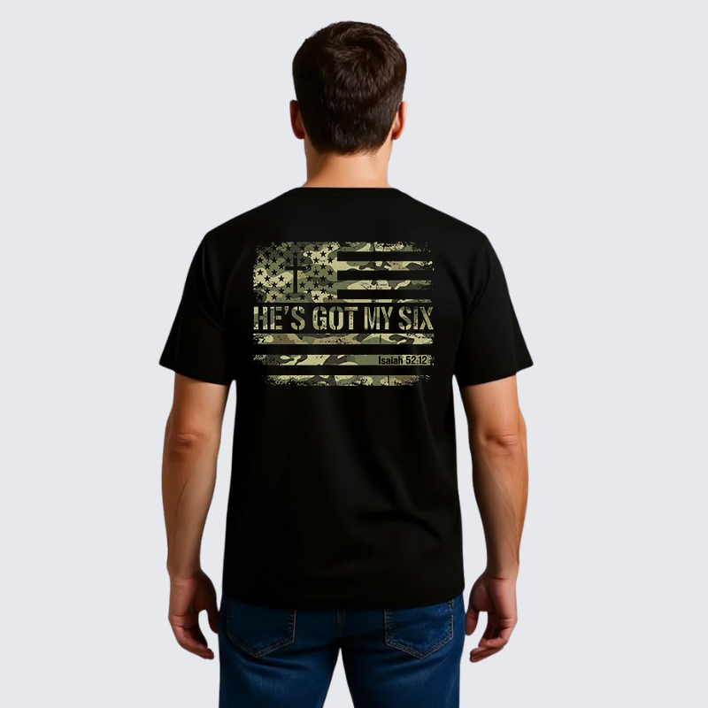 Luxe Mercerized Cotton Tee - He's Got My Six