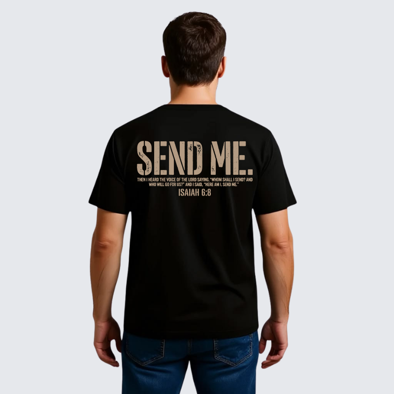 Luxe Mercerized Cotton Tee - Send Me Isaiah 6:8