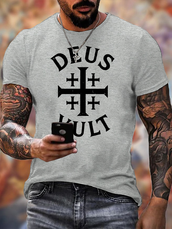 Classic Cotton Tee - Deus Vult