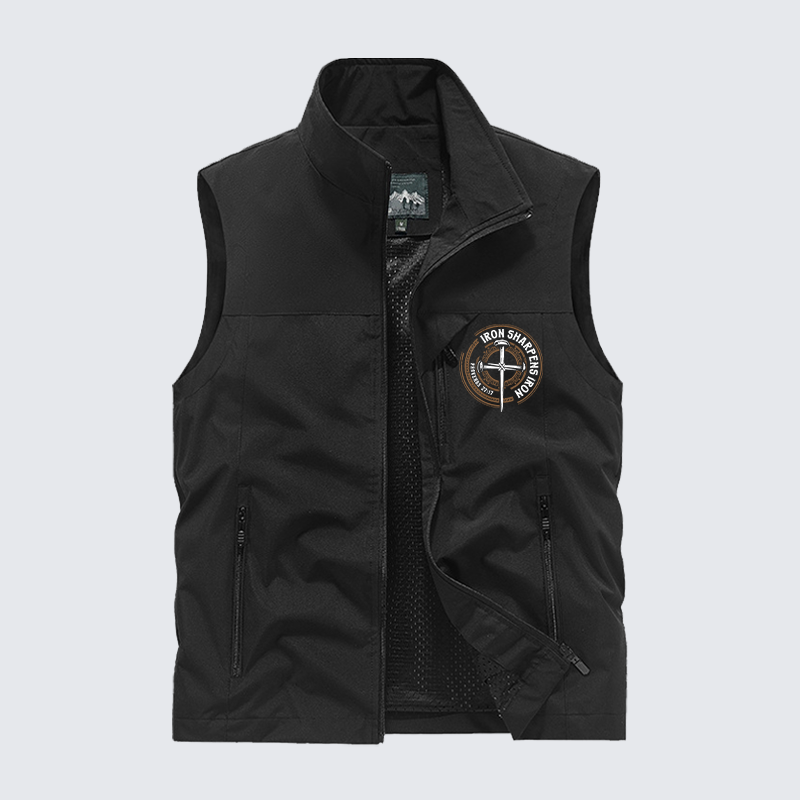 Iron Sharpens Iron - Proverbs 27:17 Jesus God Christian Outdoor Quick-dry Vest