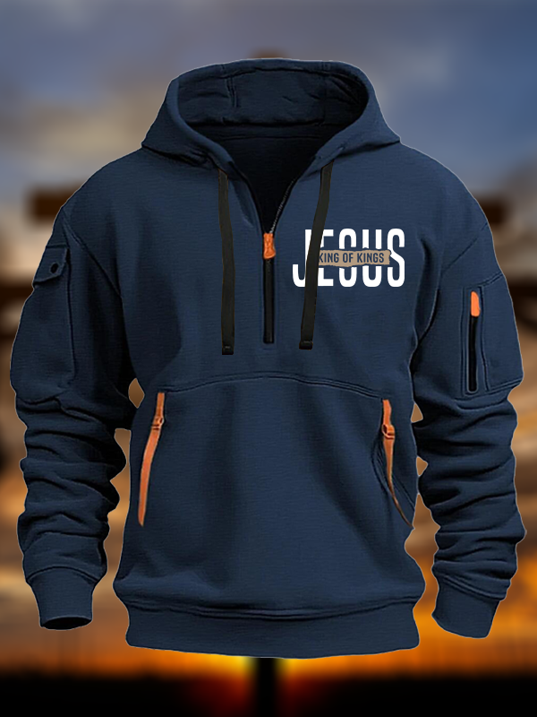 Jesus King of Kings Jesus God Christian Zipper Hoodies