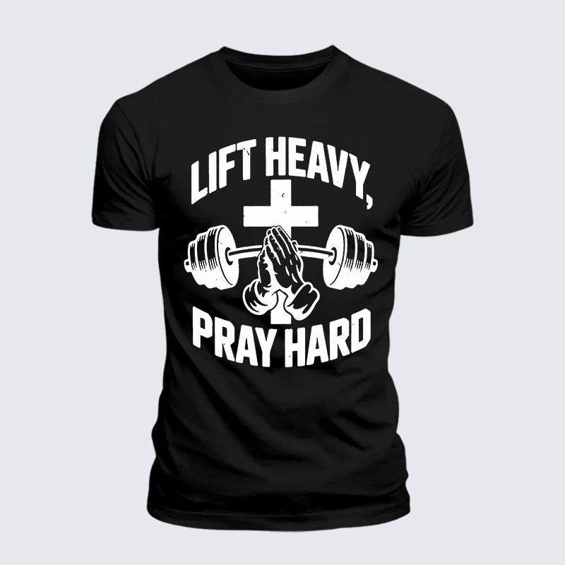 Luxe Mercerized Cotton Tee - Lift Heavy Pray Hard