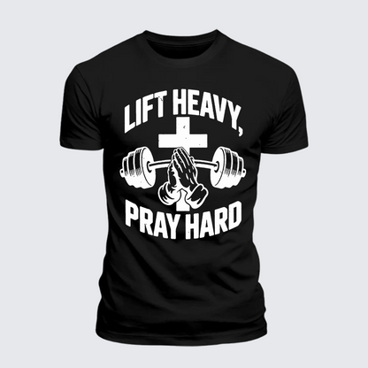 Luxe Mercerized Cotton Tee - Lift Heavy Pray Hard