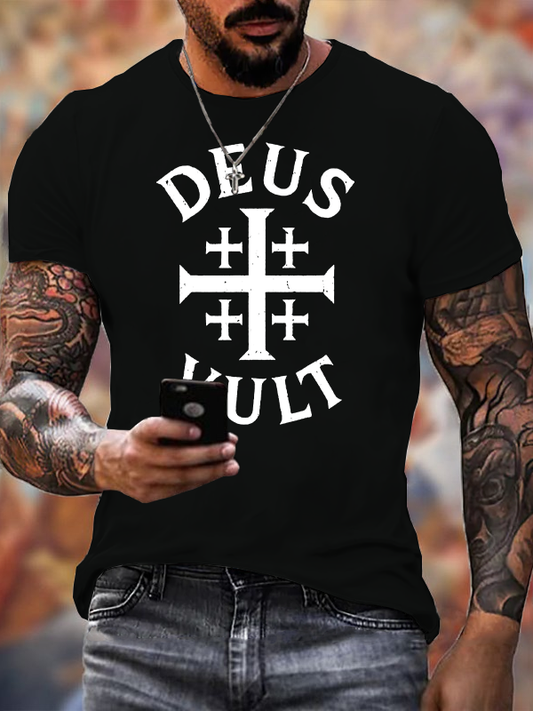 Classic Cotton Tee - Deus Vult