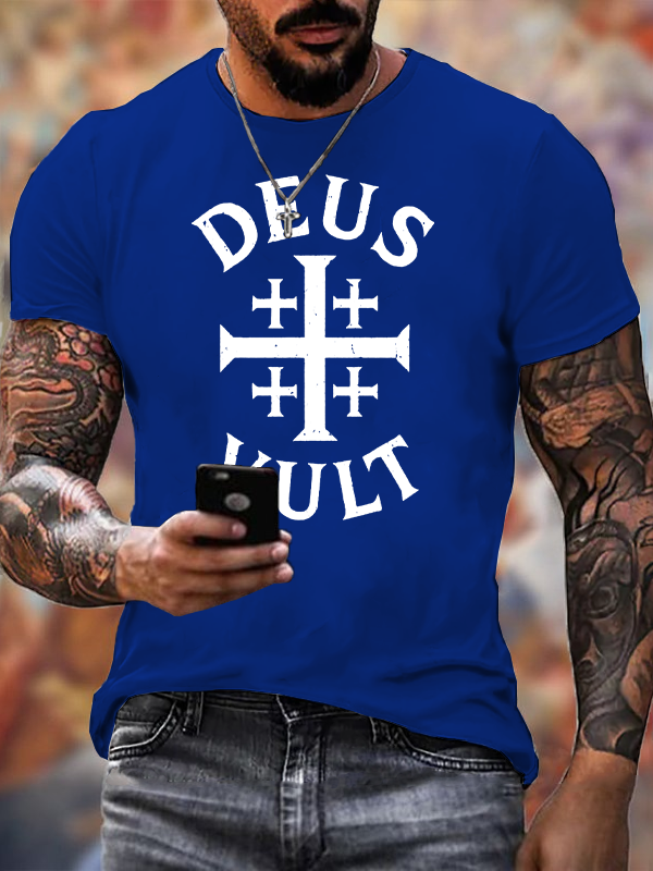Classic Cotton Tee - Deus Vult