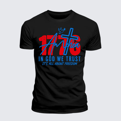 Luxe Mercerized Cotton Tee - 1776 In God We Trust