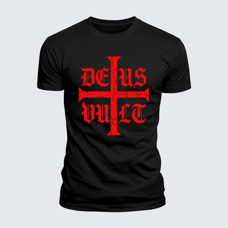 Luxe Mercerized Cotton Tee - Deus Vult