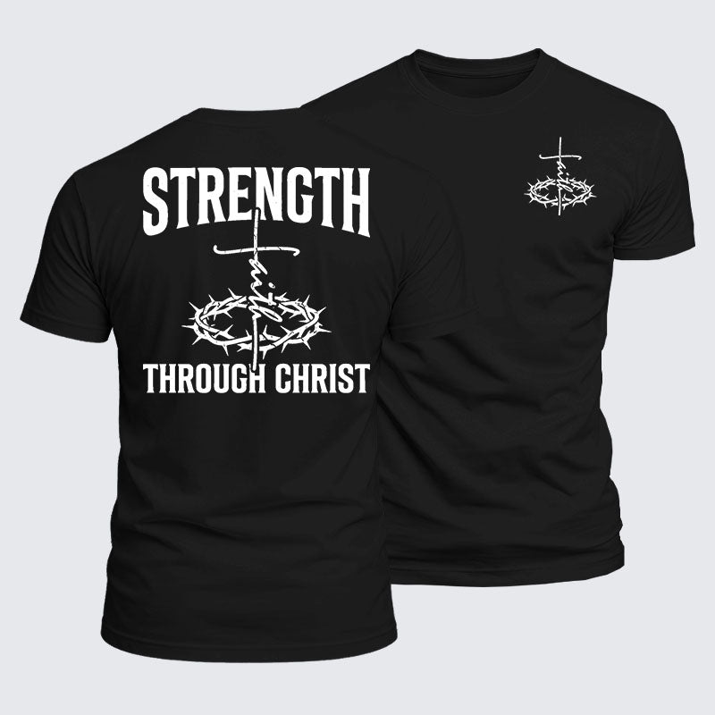 Luxe Mercerized Cotton Tee - Strength Through Christ