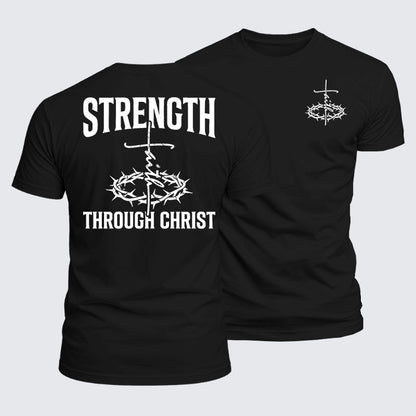Luxe Mercerized Cotton Tee - Strength Through Christ