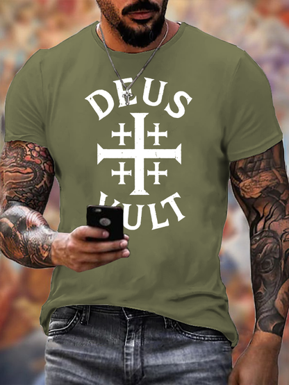 Classic Cotton Tee - Deus Vult