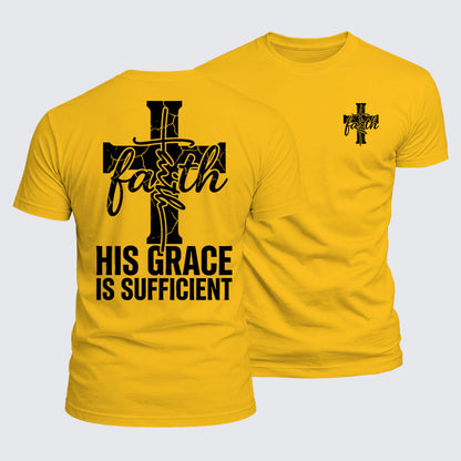 Luxe Mercerized Cotton Tee - His Grace Is Sufficient