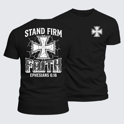 Luxe Mercerized Cotton Tee - Stand Firm Faith