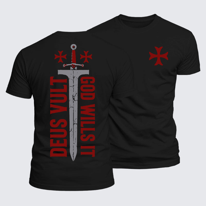Luxe Mercerized Cotton Tee - Deus Vult: God Wills It
