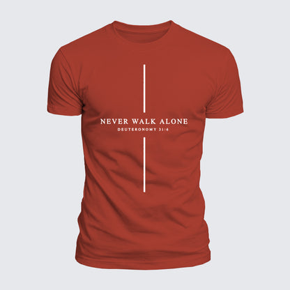 Luxe Mercerized Cotton Tee - Never Walk Alone Cross