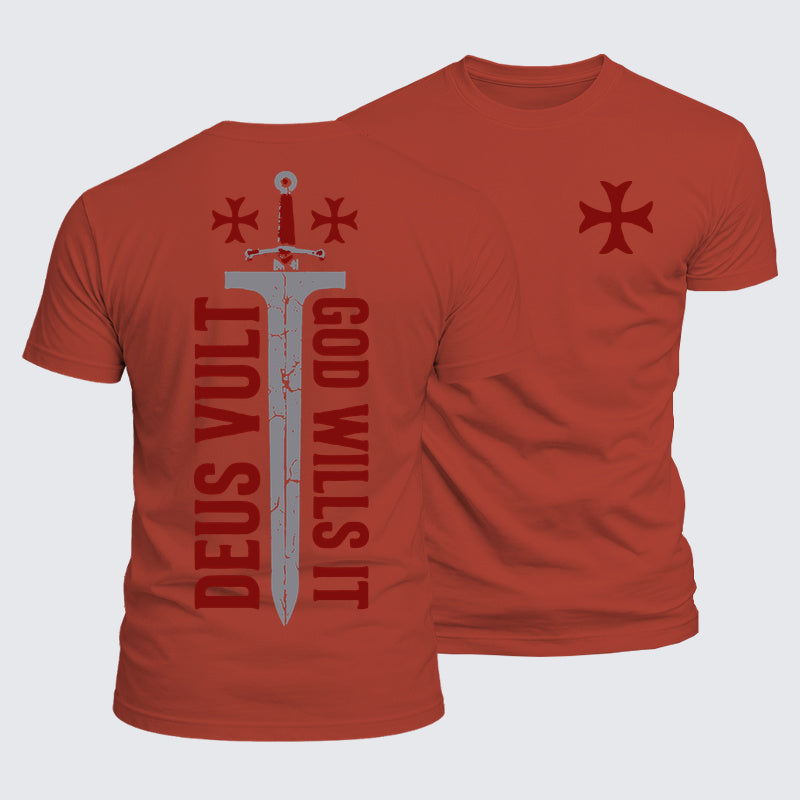 Luxe Mercerized Cotton Tee - Deus Vult: God Wills It