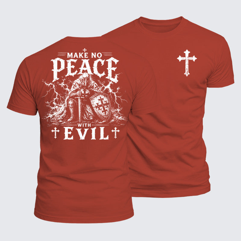 Luxe Mercerized Cotton Tee - Make No Peace With Evil