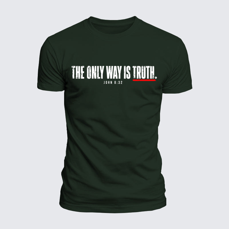 Luxe Mercerized Cotton Tee - The Only Way Is Truth John 8:32