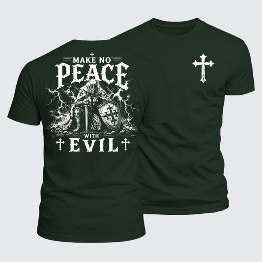 Luxe Mercerized Cotton Tee - Make No Peace With Evil