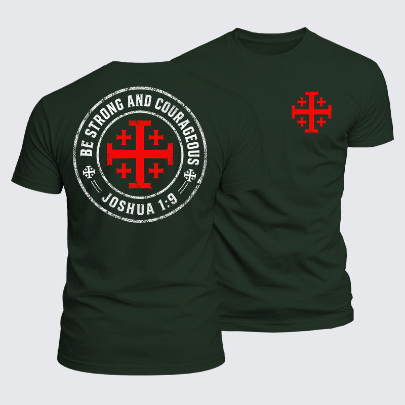 Luxe Mercerized Cotton Tee - Be Strong And Courageous