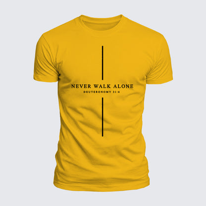 Luxe Mercerized Cotton Tee - Never Walk Alone Cross