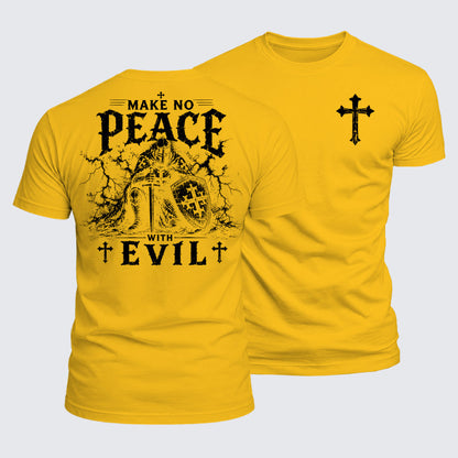 Luxe Mercerized Cotton Tee - Make No Peace With Evil