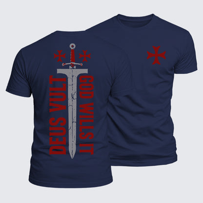 Luxe Mercerized Cotton Tee - Deus Vult: God Wills It