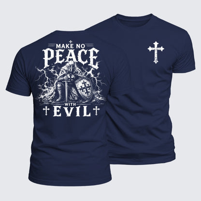 Luxe Mercerized Cotton Tee - Make No Peace With Evil