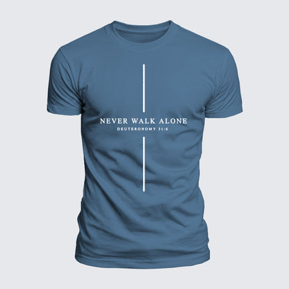 Luxe Mercerized Cotton Tee - Never Walk Alone Cross