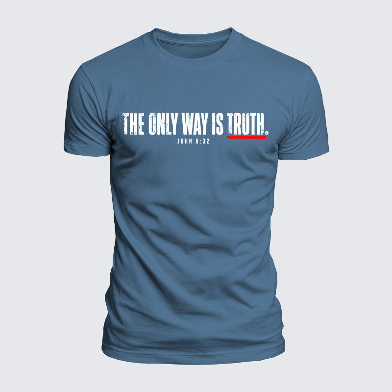 Luxe Mercerized Cotton Tee - The Only Way Is Truth John 8:32