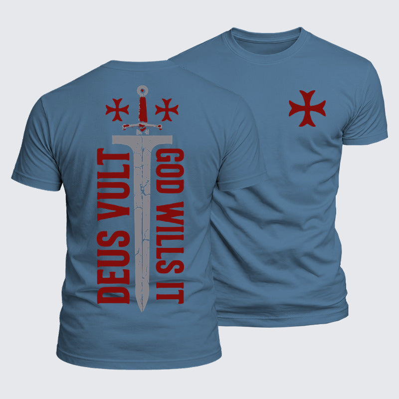 Luxe Mercerized Cotton Tee - Deus Vult: God Wills It
