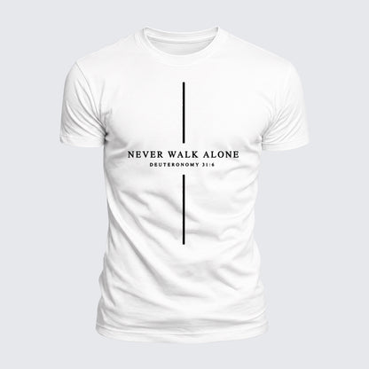 Luxe Mercerized Cotton Tee - Never Walk Alone Cross