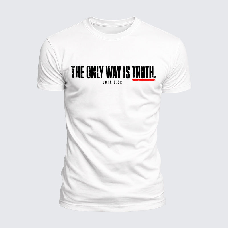 Luxe Mercerized Cotton Tee - The Only Way Is Truth John 8:32