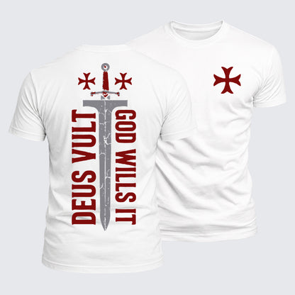 Luxe Mercerized Cotton Tee - Deus Vult: God Wills It