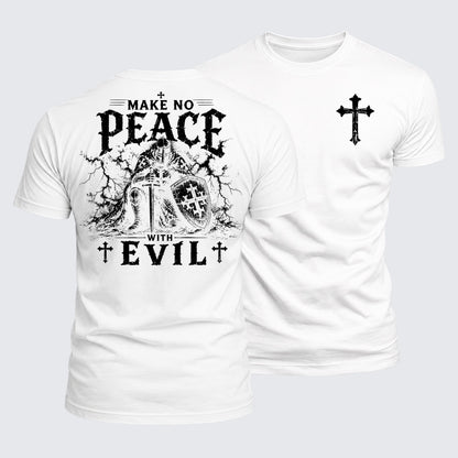Luxe Mercerized Cotton Tee - Make No Peace With Evil