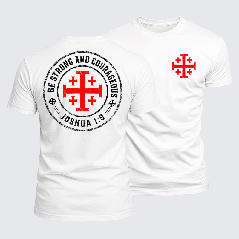 Luxe Mercerized Cotton Tee - Be Strong And Courageous