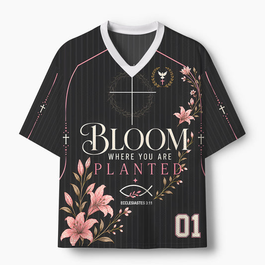 Bloom Where You Are Planted Christian Mesh Jersey